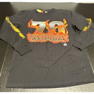 Zing Sturgis Motorcycle Rally 2010 Long Sleeve Shirt With Tags  Size Medium